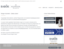 Tablet Screenshot of klinger-kosmetik.de